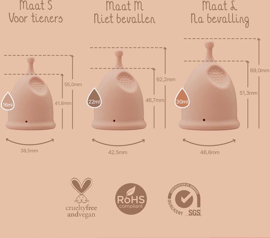 Coupe Menstruelle de Luxe Bamboozy V3 Taille L Coupe Menstruelle Réutilisable avec Stérilisateur Coupe Menstruelle Période Menstruelle Durable Zéro Déchet