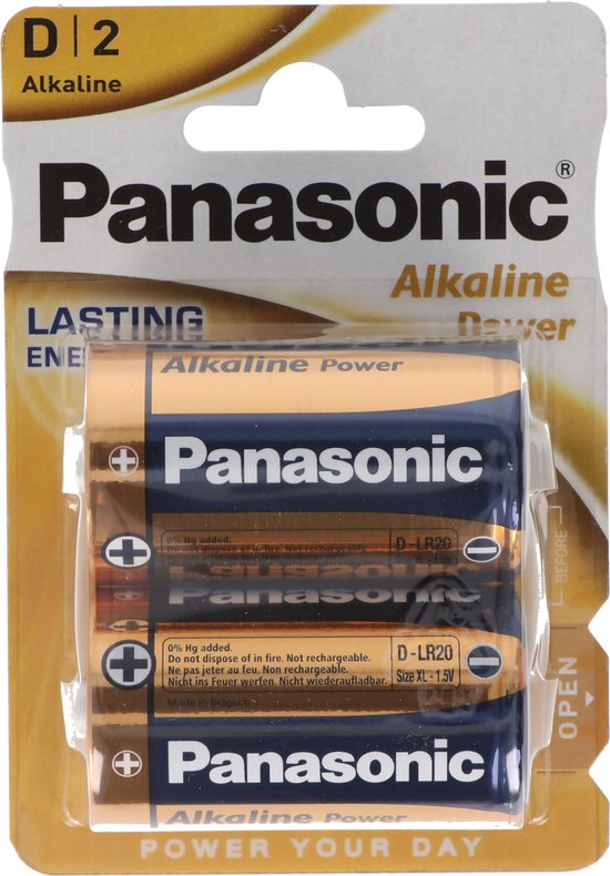 Panasonic Alkaline Power Alkaline 1.5V niet-oplaadbare batterij - Type D |  bol