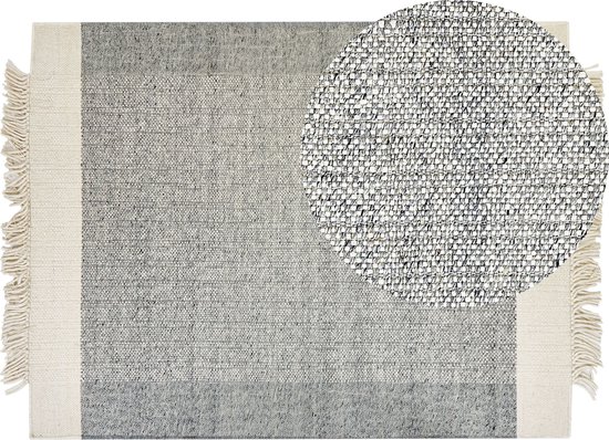 TATLISU - Modern vloerkleed - Grijs - 160 x 230 cm - Wol