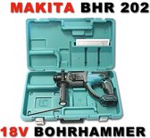 Makita BHR 202 Z snoerloze combihamer 18V 2.0J SDS Plus in koffer - zonder accu, zonder lader