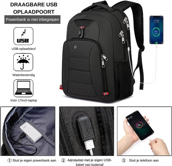 Liokesa Men's Backpack 15.6 Inch Backpack for Men Laptop School