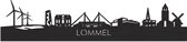 Skyline Lommel Zwart hout - 100 cm - Woondecoratie - Wanddecoratie - Meer steden beschikbaar - Woonkamer idee - City Art - Steden kunst - Cadeau voor hem - Cadeau voor haar - Jubileum - Trouwerij - WoodWideCities