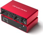 NÖRDIC SGM-226 USB Audio-interface - 2e Generatie - 2i2 - 24bit - 192kHz - Rood