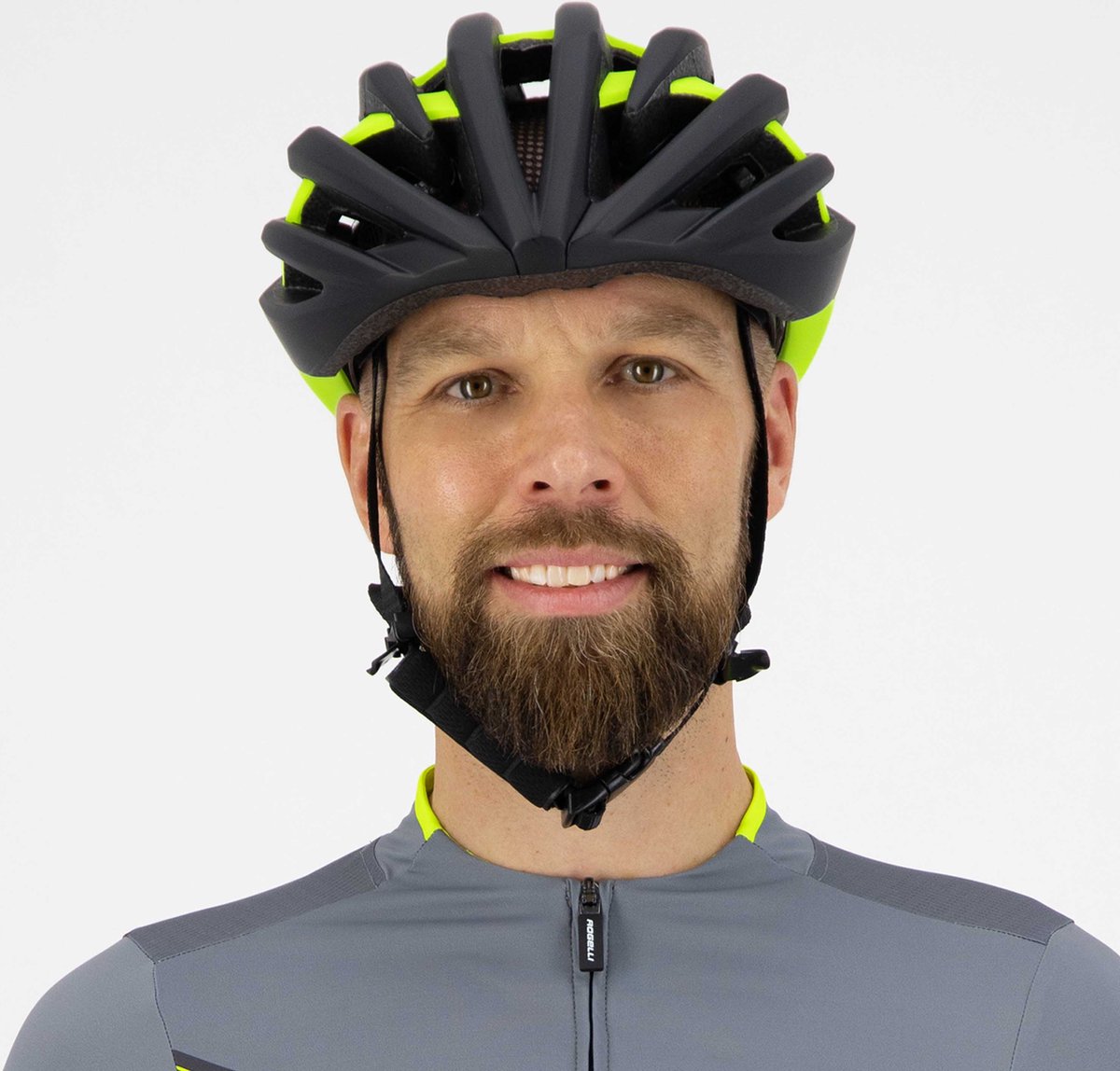 Rogelli Tecta Fietshelm - Sporthelm - Helm Volwassenen - Zwart/Fluor - Maat S/M - 54-58 cm