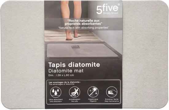 Atmosphera - Tapis de bain - Tapis - 39x60cm - Grijs