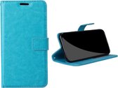LuxeBass Hoesje geschikt voor Samsung Galaxy S8 Plus - Boekhoesje met kaartvakken - Turquoise gsm hoesje - telefoonhoes - telefoonhoesjes