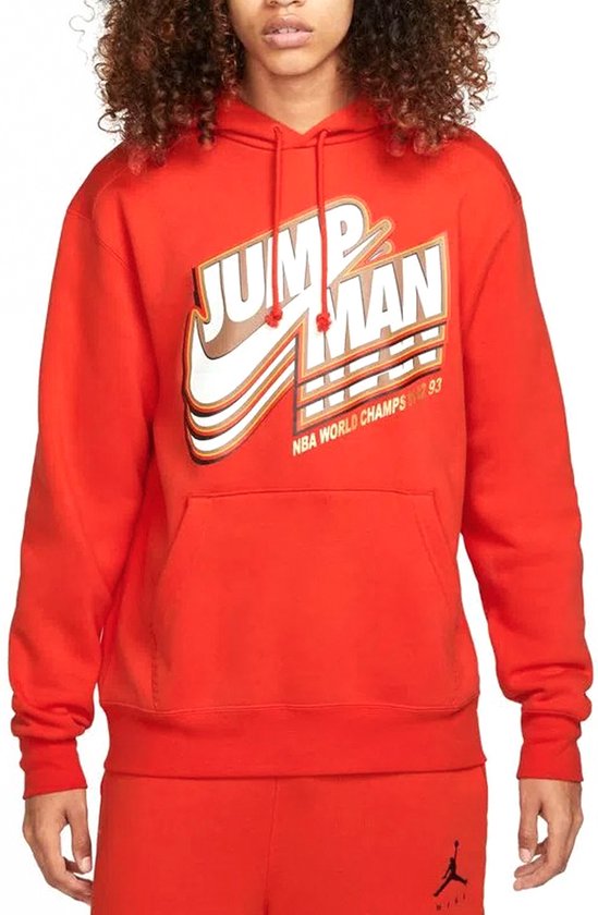 Jordan Jumpman Fleece Heren Hoodie Rood [Maat S]