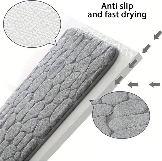 HITSLAM Douchemat antislip, 60 x 60 cm antislip badmat met afvoer, zachte PVC loofah douchemat voor bad, sneldrogende douchemat voor badkamer, grijs HITSLAM Douchemat antislip, 60 x 60 cm antislip badmat met afvoer, zachte PVC loofah douchemat voor bad, sneldrogende douchemat voor badkamer, grijs