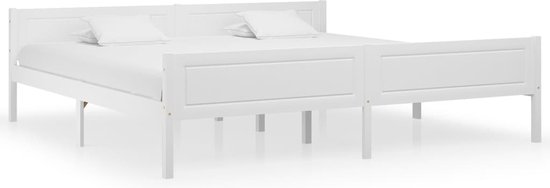 vidaXL Bedframe massief grenenhout 160x200 cm, bed frame, bed, 1-persoonsbed, bed frames, bedden, 1-persoonsbedden, eenpersoons bed