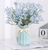 Moderne keramische bloemenvaas voor huisdecoratie, blauw, klein