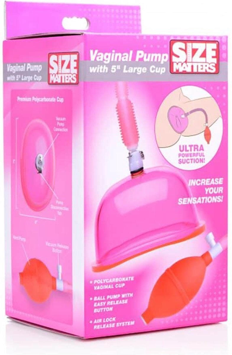Goedkoopste XR Brands Vaginale Pomp met Grote Cup - Groot pink
