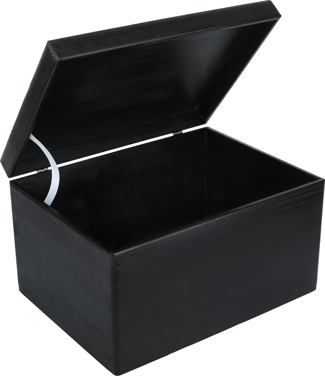 Creative Deco XXL Grote Houten Kist | 40 x 30,5 x 24 cm