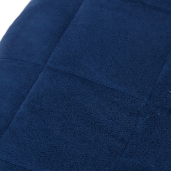 vidaXL Couverture lestée 11 kg Blauw 155x220 cm Couverture de couchage - Weighted Blanket - Dekbed à pression - Relaxation