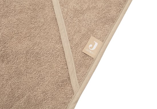 Jollein - Badcape Badstof 100x100cm - Baby Handdoek met Badcape, Omslagdoek, Badponcho - Biscuit van Jollein — afbeelding 4