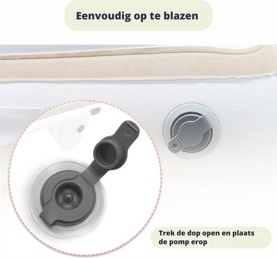 Zelfopblazend vliegtuigbed voor peuters, elektrisch opblaasbaar