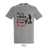 T-shirt Préparez le déambulateur J'ai 50 ans! | XL | Gris Sport Mélange