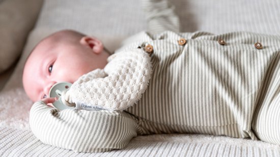 Combishort Stripe Baby's Only - Vert Urbain - Taille 74 - 100% coton écologique - GOTS