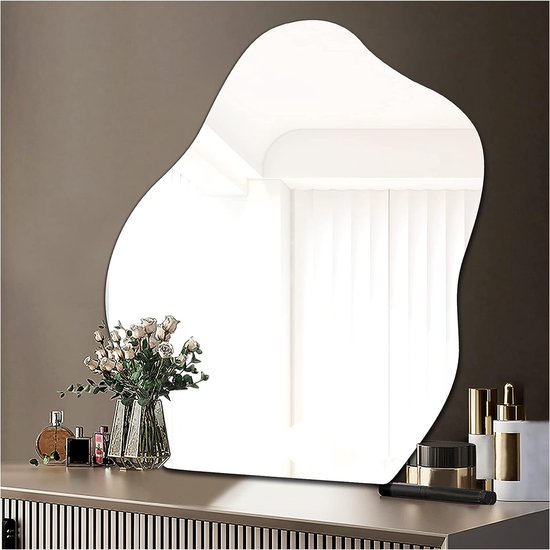 Miroir avec verre asymétrique Miroir décoratif HD Miroir de salle de bain  autocollant... | bol
