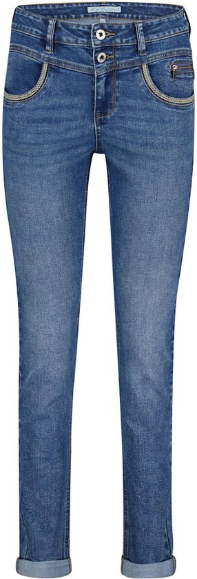 Red Button Jeans Sienna 1 Zip Embroidery Srb4061 3 Blue Dames