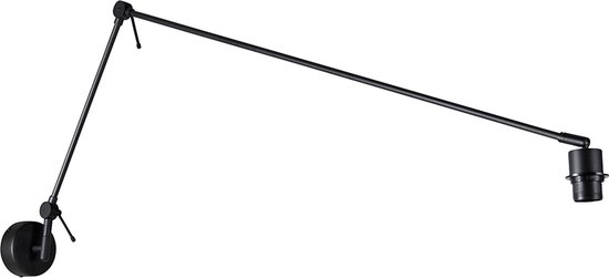 Foto: Qazqa blitz moderne wandlamp voor binnen 1 lichts l 140 cm zwart woonkamer slaapkamer keuken
