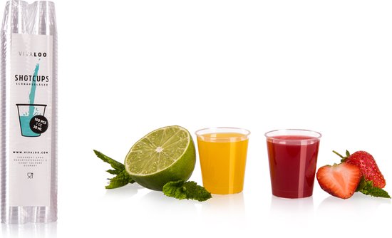 Vivaloo - Verres à shot Réutilisables - Verres à shot en Plastique - 20 ml - 100 pièces
