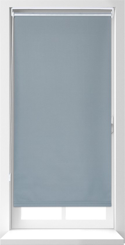 Relaxdays rolgordijn verduisterend 160 cm - raamverduistering grijs - isolerend - klemmen - 60x160cm