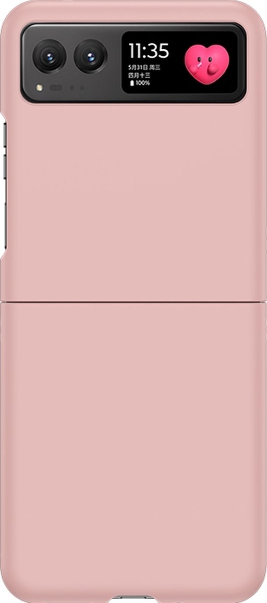 Mobigear Hoesje geschikt voor Motorola Razr 40 Telefoonhoesje Hardcase | Mobigear Colors Backcover | Razr 40 Case | Back Cover - Pastelroze