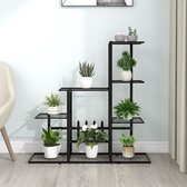 The Living Store Plantenstandaard Metaal - 94.5 x 25 x 88 cm - zwart