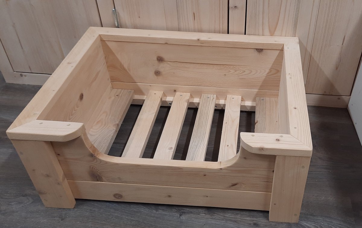 Houten hondenmand Floki van nieuw steigerhout zonder kussen