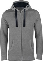 Men´s Hooded Jacket met ritssluiting Grey Melange - L