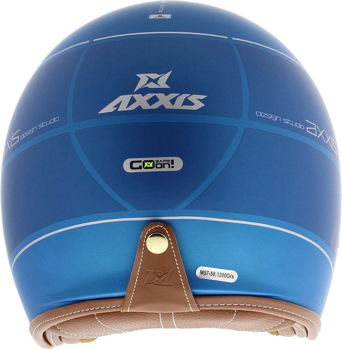 Axxis Hornet SV jet helm Vita mat blauw S - Motor / Brommer / Scooter / Vespa – foto 4