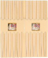 24x paar Sushi eetstokjes licht bamboe hout