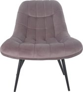 Fauteuil Stijn Roze - Fluweel - Zithoogte 50 cm