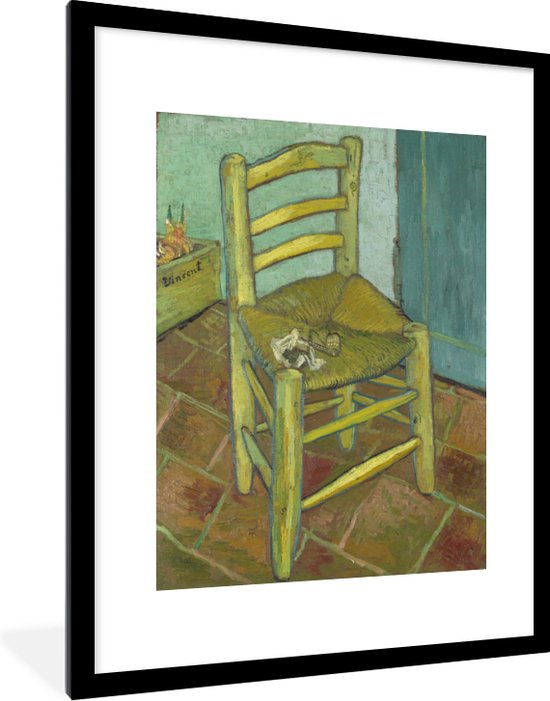 Fotolijst incl. Poster - Vincents stoel - Vincent van Gogh - 60x80 cm - Posterlijst