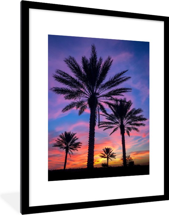 Palmiers et coucher de soleil 60x80 cm