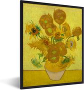 Fotolijst incl. Poster - Zonnebloemen - Vincent van Gogh - 60x80 cm - Posterlijst