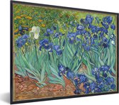Fotolijst incl. Poster - Irissen - Vincent van Gogh - 80x60 cm - Posterlijst