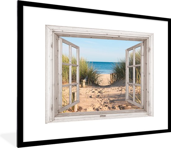 Affiche avec cadre Transparent - Plage - Mer - 80x60 cm