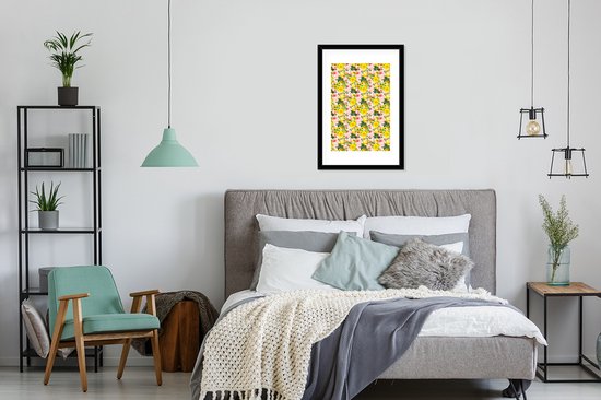 Fotolijst incl. Poster - Bloemen - Rozen - Lente - 40x60 cm - Posterlijst
