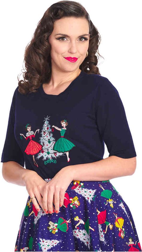 Foto: Banned vintage christmas holiday gebreide trui s blauw