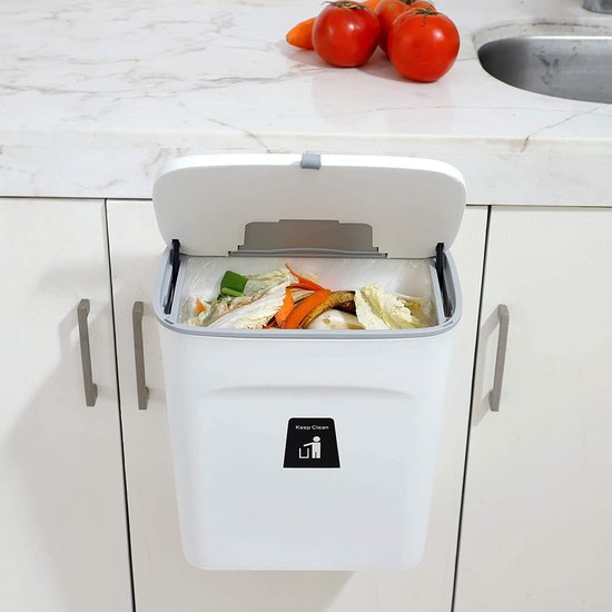 Poubelle à compost de cuisine – Poubelle sous évier de 2,4 gallons/9 l,  petite
