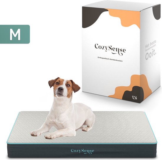 CozySense® - Orthopedisch Hondenkussen - Hondenkussen 75 x 45 cm - Ook Geschikt als Benchkussen & Hondenbed - Hondenkussen Bank - Hondenmand - Traagschuim - Waterdicht - Wasbare Hoes - Maat M