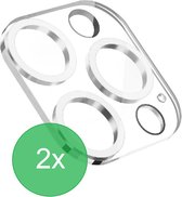 Protecteur d'écran pour appareil photo 2x Convient pour : iPhone 15 Pro / 15 Pro Max Plus - protecteur d'écran - verre - protégez votre appareil photo - verre de protection - Zwart - ZT Accessoires