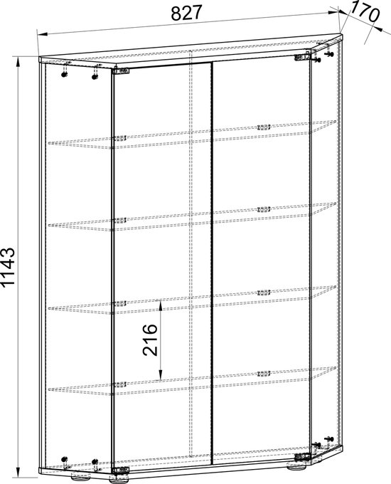VCM Vitrine en Bois Vitrine de Collections Verres en Verre Vitrine sur Pied Cenila L