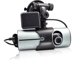 TechU™ Dashcam Voor en Achter Camera – M21 Grijs – Dashboardcamera – 2.7” Scherm – 140° Wijdhoeklens – G-sensor – Bewegingssensor – Parkeermodus – Loop recording – Nachtvisie – Incl. Achteruitrijcamera - voor auto
