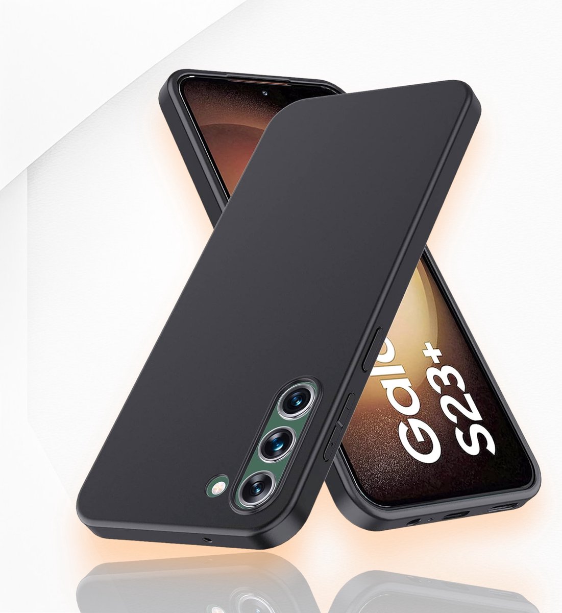 Samsung Galaxy S23 Plus + Ultieme Zwarte Silicon Case ! Ontdek de Luxe en Kracht Bescherming, Maximaal Stevig Hoesje van Premium Kwaliteit.