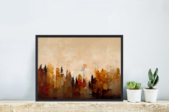 Cadre photo avec poster - Nature - Arbres - Art - Marron - Beige - 40x30 cm - Cadre pour poster
