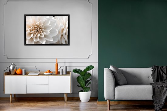Fotolijst incl. Poster - Bloemen - Wit - Natuur - 120x80 cm - Posterlijst