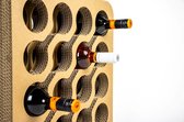 Kartonnen wijnrek golf - Voor 16 flessen - 45x24x49 cm - KarTent