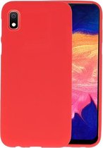 Bestcases Color Telefoonhoesje - Backcover Hoesje - Siliconen Case Back Cover voor Samsung Galaxy A10 - Rood